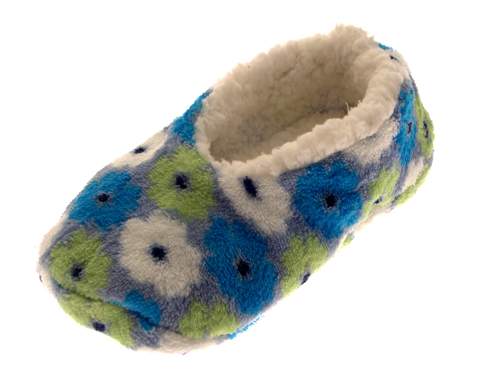 Womens Sequin Sherpa Fur Lined Slipper Socks Ladies Slippers Booties